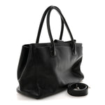 Calfskin Cerf Executive Shopper Tote Black