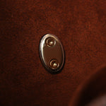 Calfskin Lock and Walk Bucket Cognac