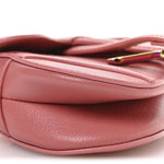 Goatskin Micro Saddle Bag With Strap Coral Powder