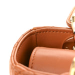 Lambskin Cannage Small Lucky Badges My Lady Dior Orange