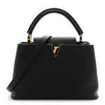 Taurillon Capucines MM Black Fuchsia