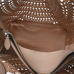 Calfskin Laser Cut Tote Sable