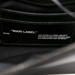 Saffiano Striped Mini Diag Binder Clip Bag Black White