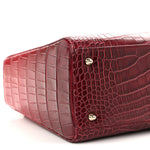 Alligator Gradient Medium Lady Dior Red