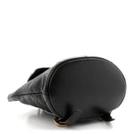 Lambskin Quilted Logo Mini Backpack Black