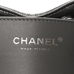 Metallic Caviar Quilted Small Chanel 25 Handbag Silver
