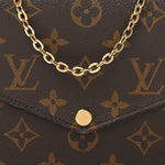 Monogram Pochette Felicie Chain Wallet Fuchsia