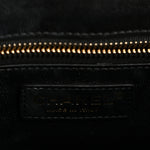 Caviar Quilted Small Shopping Tote  Black