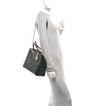 Patent Cannage Large Lady Dior Black