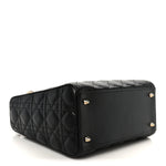Lambskin Cannage Medium Lady Dior Black