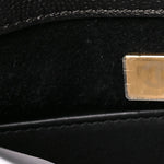 Shiny Caviar Stitched Softly Quilted Tote Black