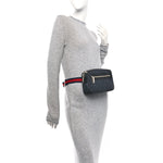 Soft GG Supreme Monogram Web Belt Bag Black Grey