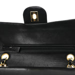 Lambskin Quilted Small Double Flap Black