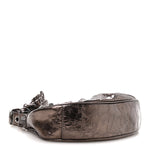 Metallic Agneau Arena Le Cagole Shoulder Bag XS Dark Bronze