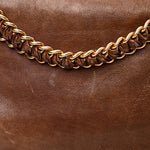 Soft Calf Shopping Tote Brown