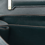Calfskin Embossed Small Margot Top Handle Divisa Green