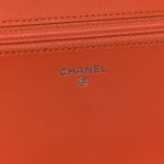 Caviar Quilted Boy Wallet On Chain WOC Orange