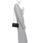 Caviar Quilted Sweetheart Vanity Case Black