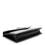 Grain De Poudre Matelasse Chevron Monogram Monochrome Envelope Chain Wallet Black