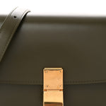 Box Calfskin Teen Classic Box Flap Bag Dark Olive