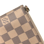Damier Azur Pochette Felicie Chain Wallet Rose Ballerine