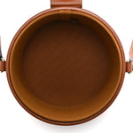 Calfskin Triomphe Canvas Medium Tambour Bag Tan
