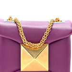 Nappa Micro One Stud Chain Bag Prune