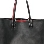Calfskin Empire Spikes East West Cabata Tote Black