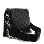 Lambskin Embossed Monogram Coussin PM Black