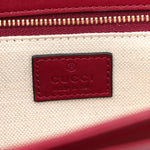 GG Supreme Monogram Horsebit 1955 Soft Small Shoulder Bag Beige Ebony Rosso Ancora
