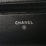 Lambskin Quilted Boy Wallet On Chain WOC Black