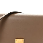 Liege Calfskin Medium Classic Box Flap Bag Taupe