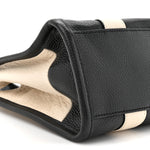 Grained Calfskin Small The Tote Bag Ivory Black