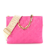 Lambskin Embossed Monogram Coussin PM Rose Miami