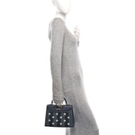 Epsom Tadelakt Chevre Mysore Casaque Etoilee Kelly Sellier 25 Ardoise Black Vert Peppermint