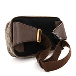 Soft GG Supreme Monogram Medium Ophidia Belt Bag Dark Brown