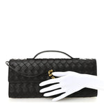 Nappa Intrecciato Long Andiamo Top Handle Clutch Fondant