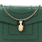 Calfskin Small Serpenti Forever Snake Strap Crossbody Bag Emerald Green