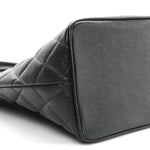 Caviar Quilted Medallion Tote Black