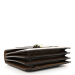 Shiny Karung Serpenti Forever Top Handle Brown