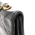 Lambskin Quilted Diamond CC Flap Black