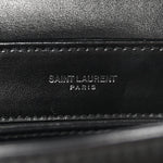 Calfskin Y Quilted Monogram Toy Loulou Crossbody Bag Black
