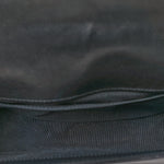 Calfskin Chevron Quilted Small Boy Flap Black