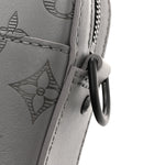 Calfskin Monogram Shadow Trio Messenger Anthracite Gray