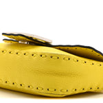 Cuoio Roma Sellerissima Nappa Sintetica Tape Stitch Mini Baguette Acid Yellow
