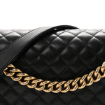 Lambskin Quilted New Medium Boy Flap Black