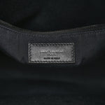 Calfskin Crocodile Embossed Monogram Medium Niki Shopping Bag Black