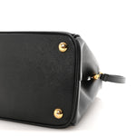 Saffiano Small Galleria Double Zip Tote Black