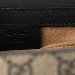 GG Supreme Monogram Calfskin Small Padlock Shoulder Bag Beige Black Cuir