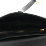 Grained Calfskin Saddle Bag Black